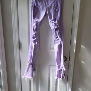 Fashion Nova Lavender Flare Jeans